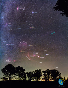 Cometa Lovejoy em um céu de verão