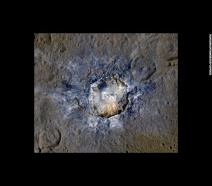 Segundo a Nasa, existem evidências de que o impacto que formou a cratera na superfície de Ceres é recente