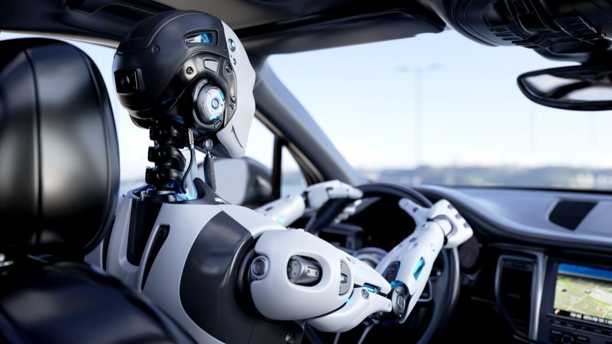 IA analisando um raio-x médico e o painel de um carro autônomo