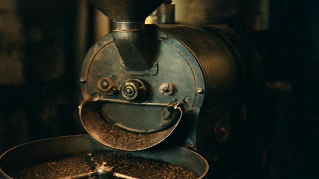 Máquina antiga de torrar café