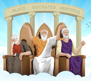 Platão, Sócrates e Aristóteles estão sempre prontos para uma boa argumentação
