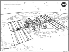 International Space Station Coloring Sheet